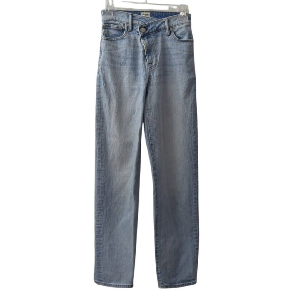 Madewell x Molly Dickson Crossover Baggy Straight Jeans Womens 23 Light Wash